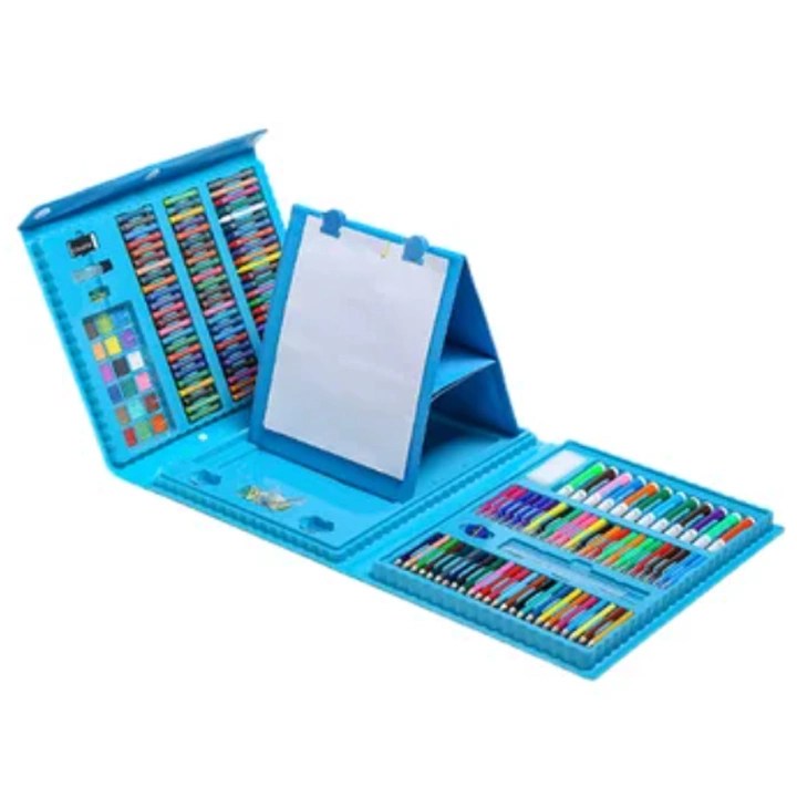 Set De Arte Creativo Kit Dibujo 208 Piezas Caballete Pinturas Hb Store Peru