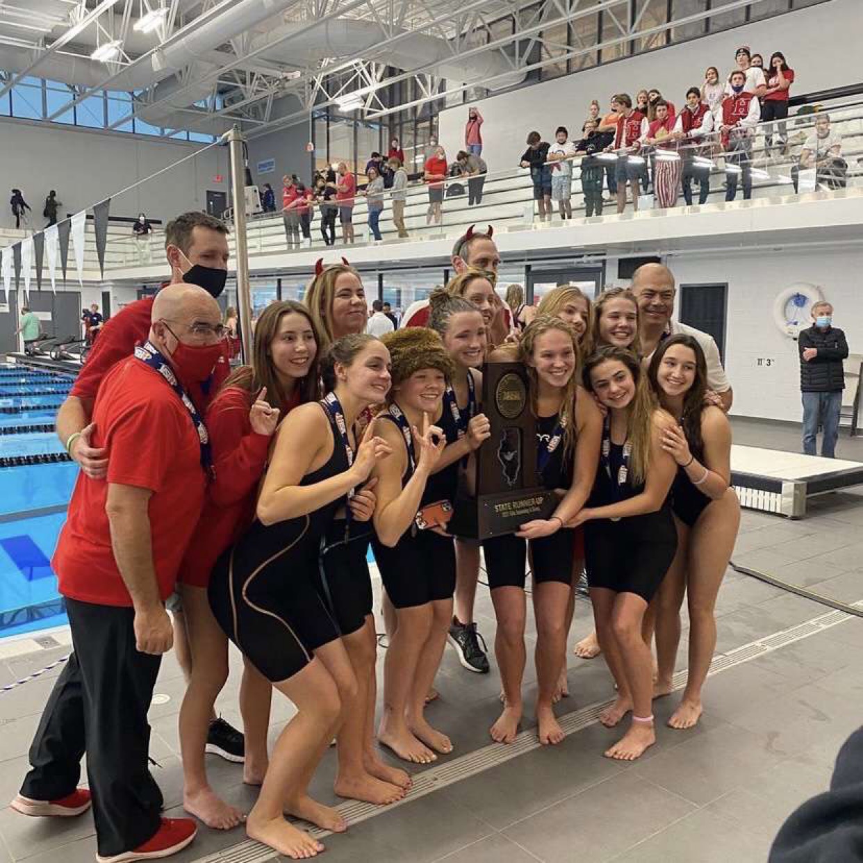 Hinsdale Central Swim and Dive Team takes second place at IHSA state