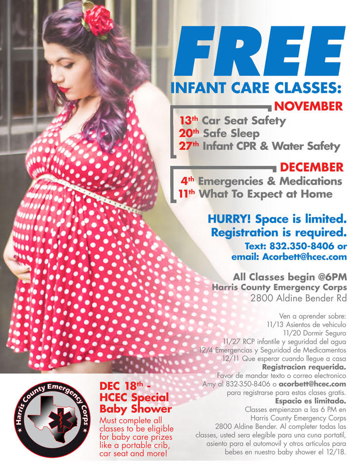 Free Infant Care Class Begins November 13 Harris County Emergency Corps
