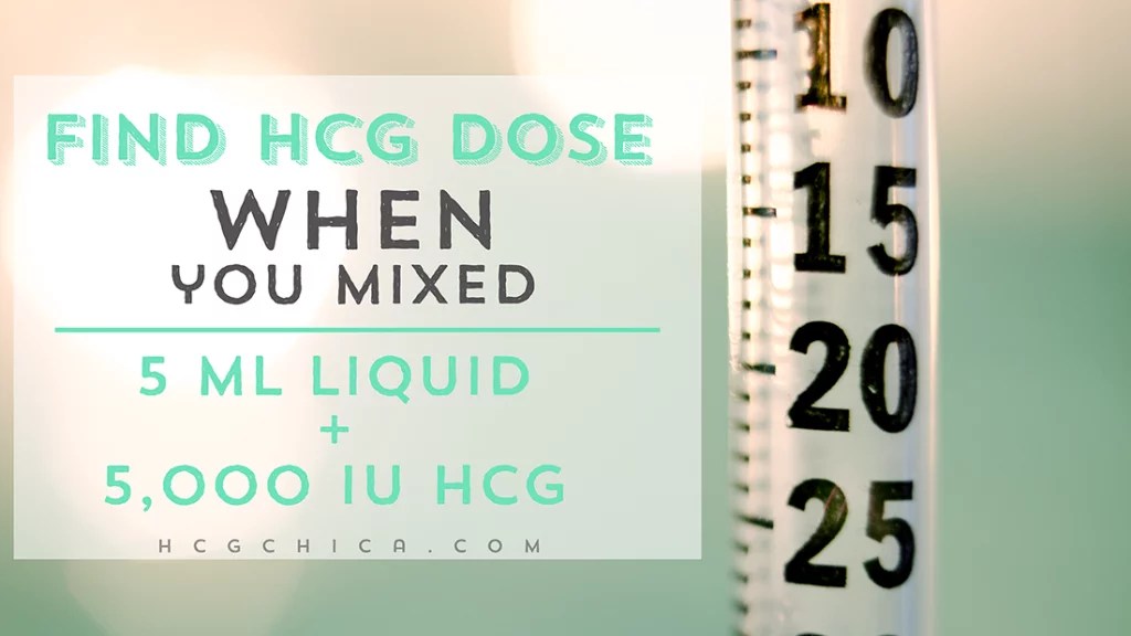 How to Find Your Dose of hCG On the Injection Syringe for hCG