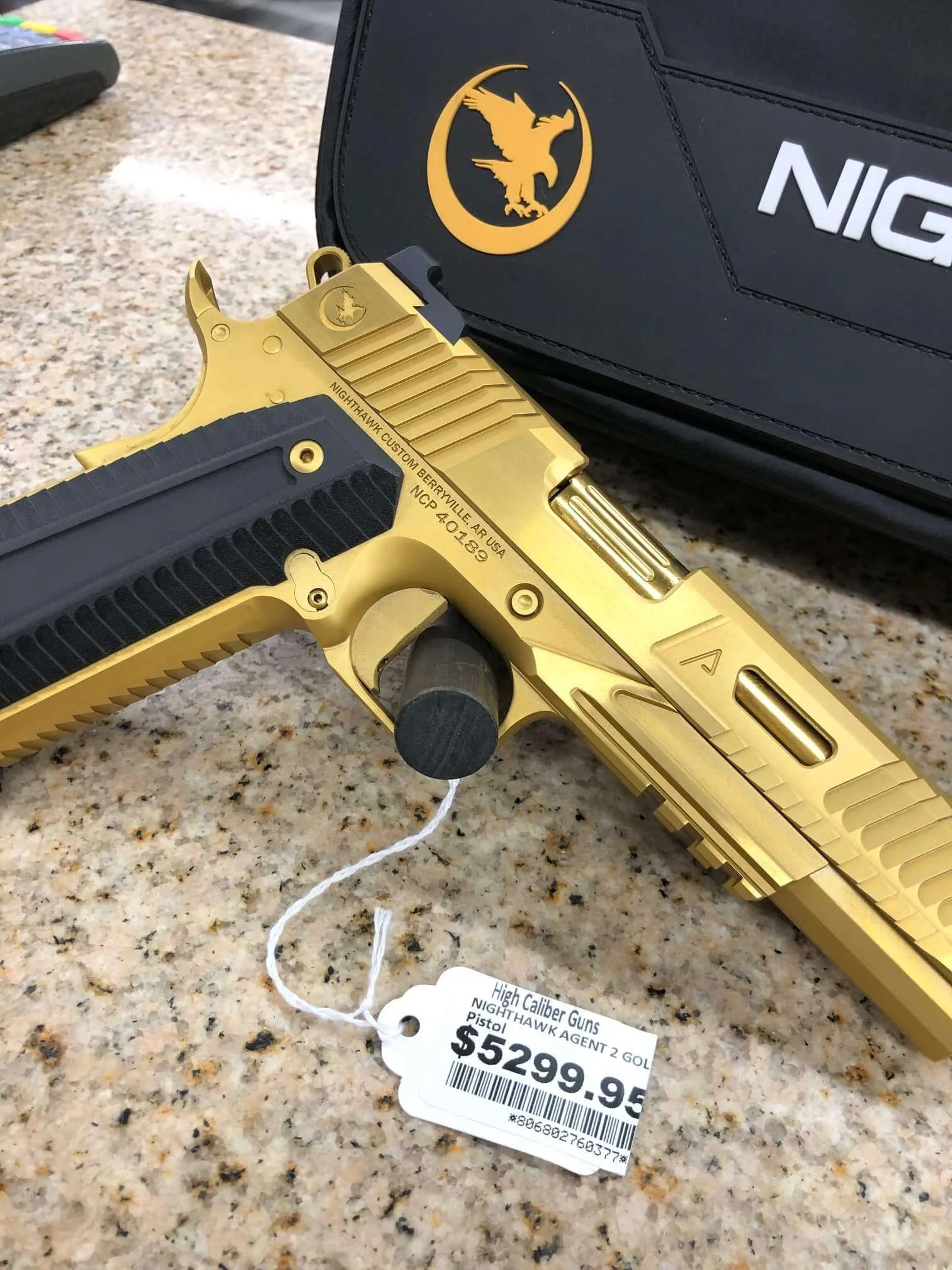 NIGHTHAWK CUSTOM AGENT 2 GOLD 10MM High Caliber Guns