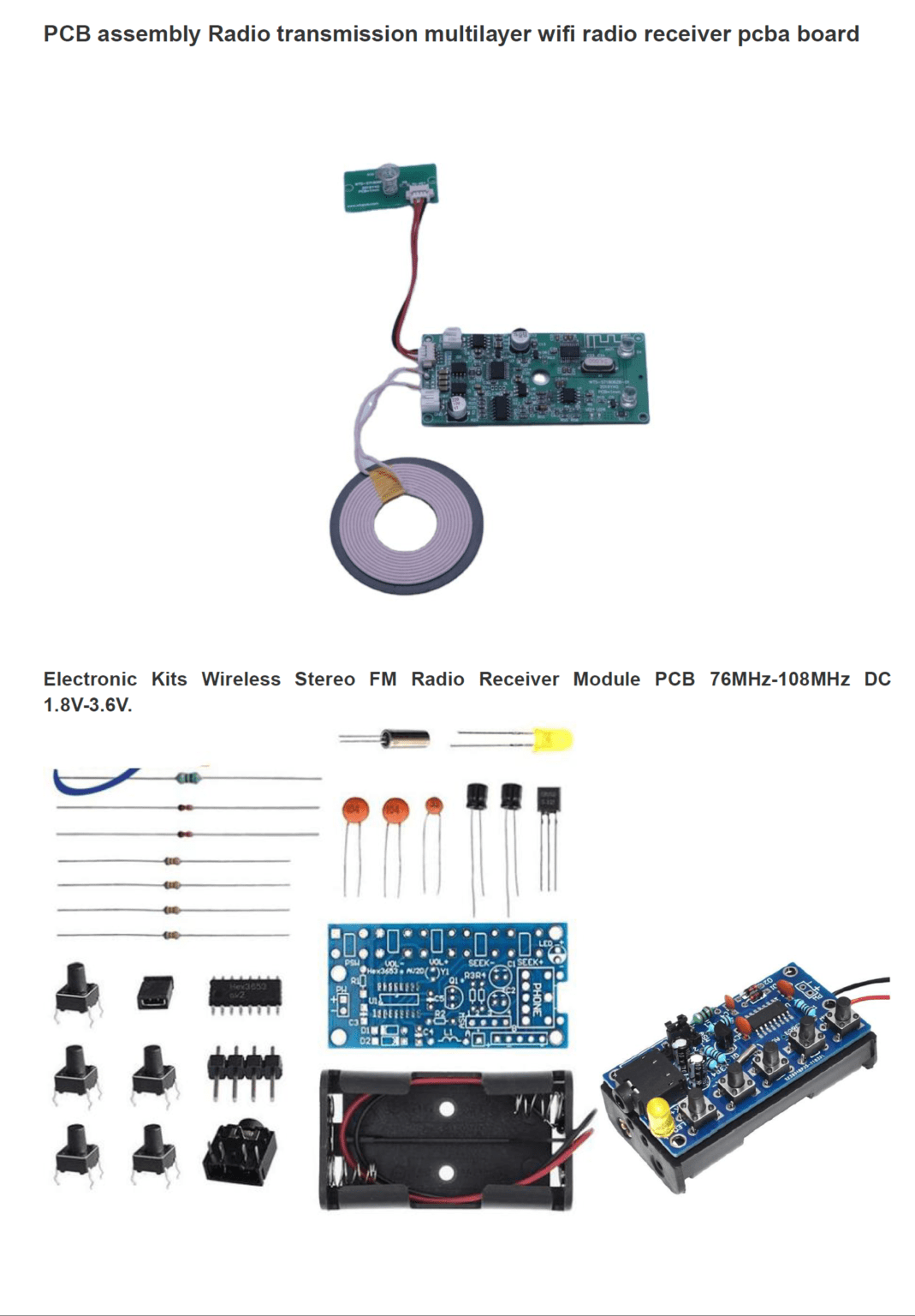 PCB assembly Radio transmission multilayer wifi radio receiver pcba