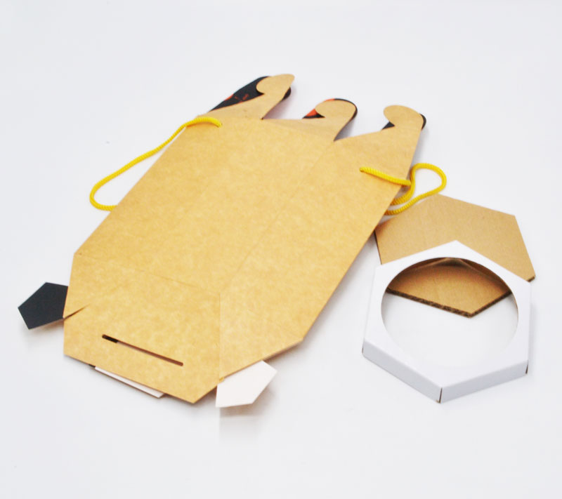 Karft box inside printed for pancakes/round cake kit gift box Hongcai printing