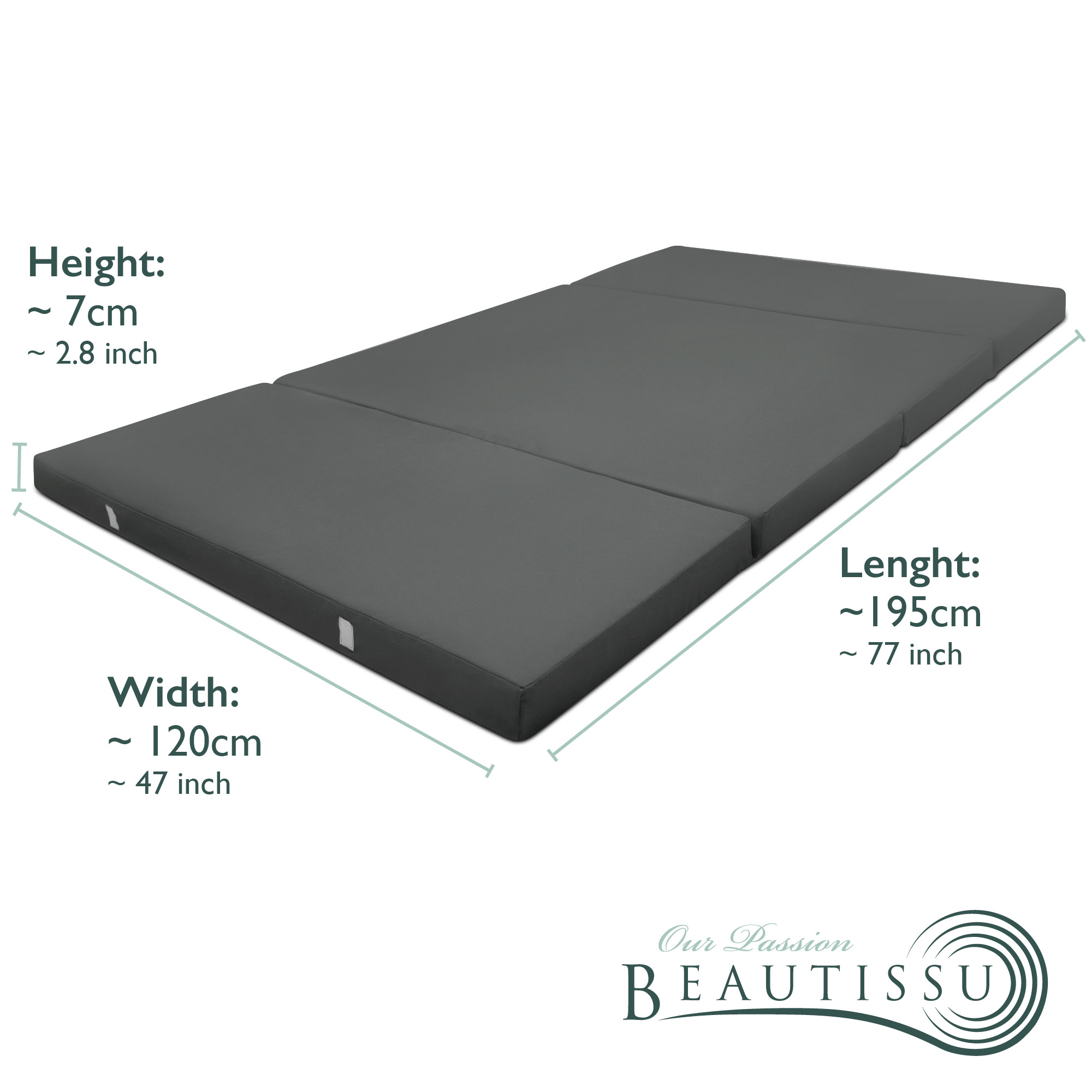 Klappmatratze Faltmatratze Gästebett Reisematratze 195x120cm Gästematratze Bett eBay