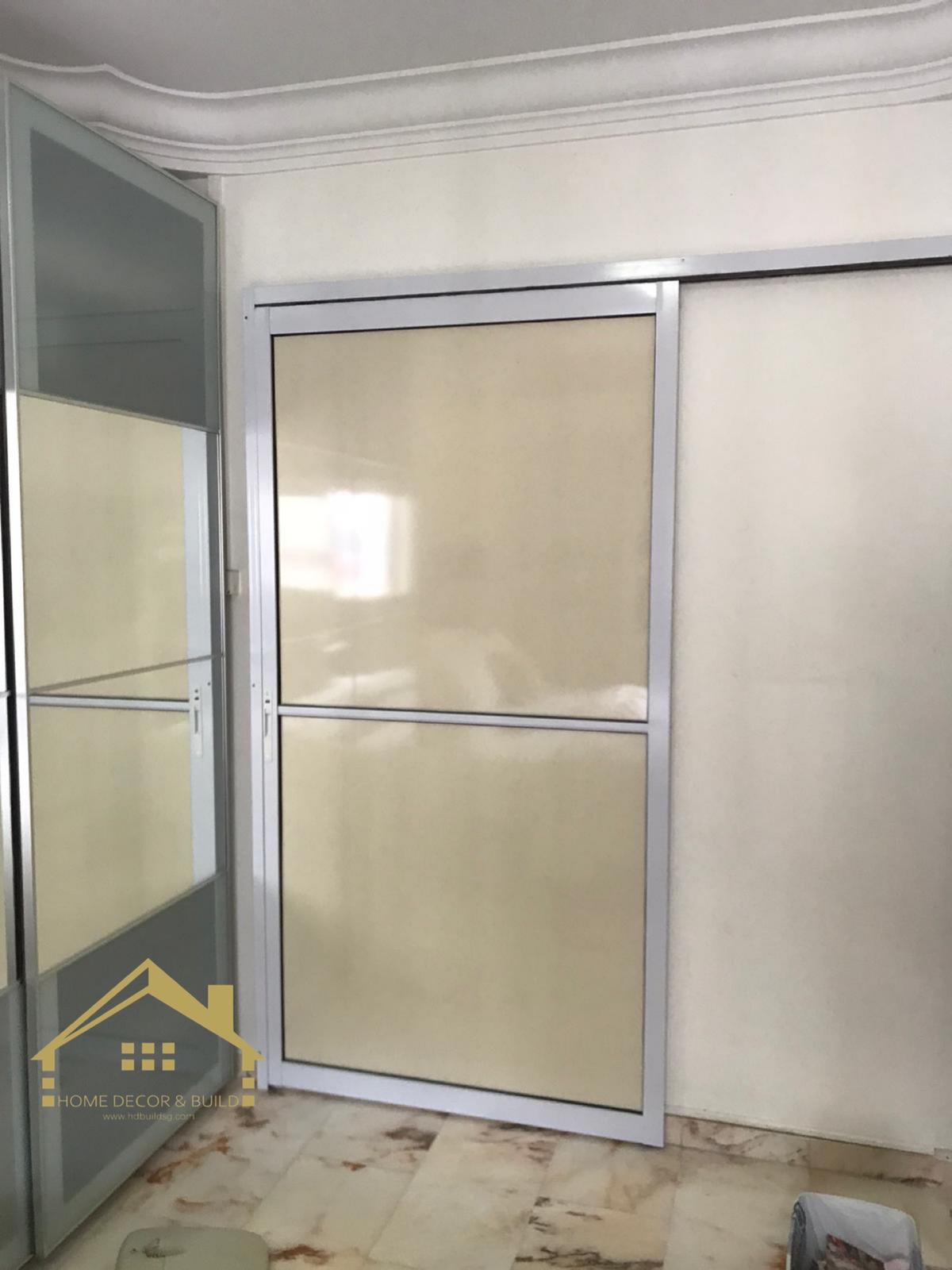 Aluminum Acrylic Panel Sliding Door
