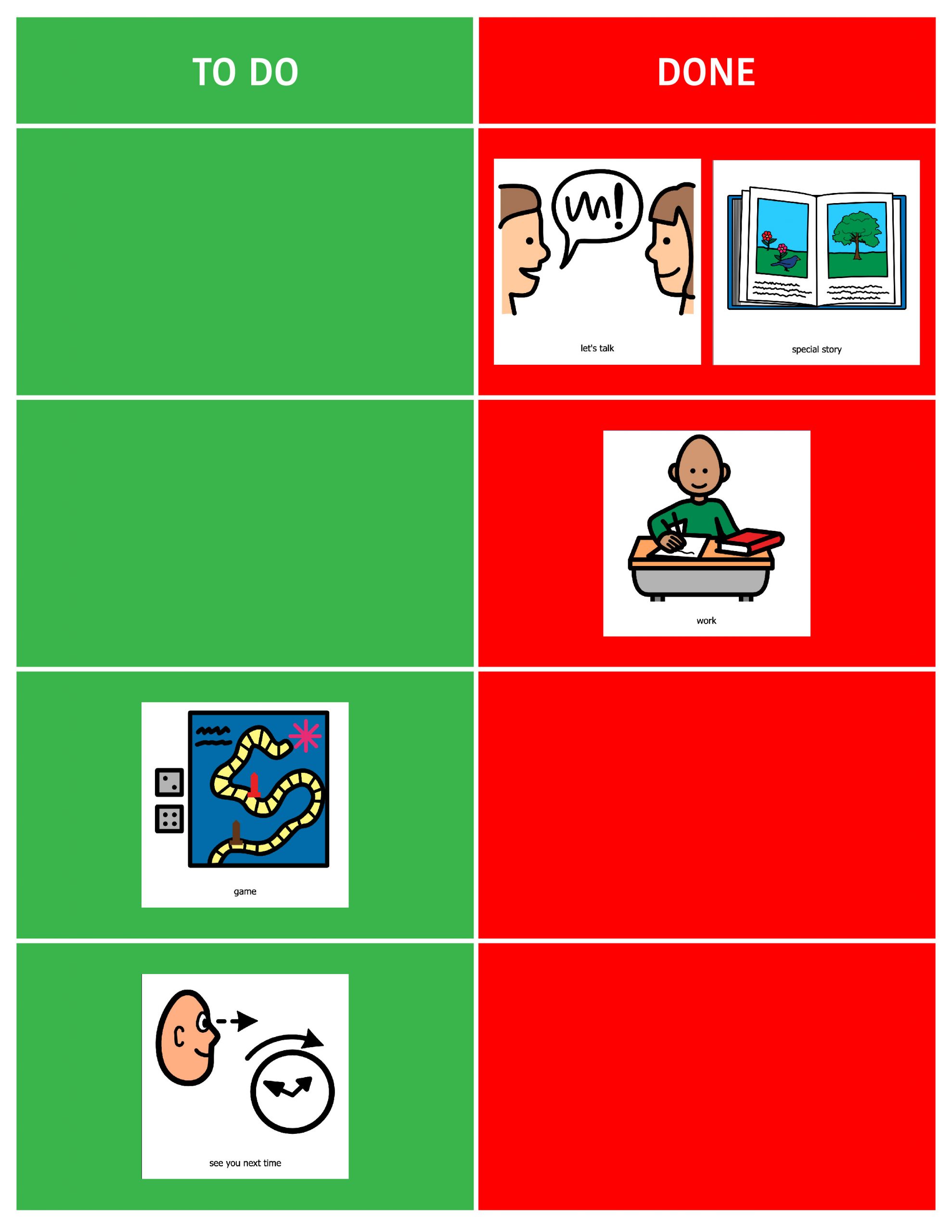 To Do/Done Visual Schedule HDESD Learning Labs To Do/Done Visual Schedule HDESD Learning Labs