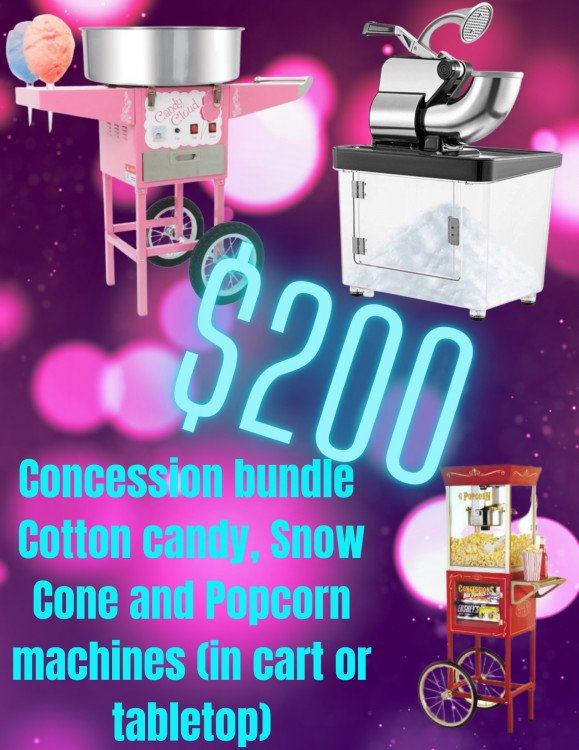 Deluxe Concession Stand Package Any Three HD Fun Zone Apple Valley CA