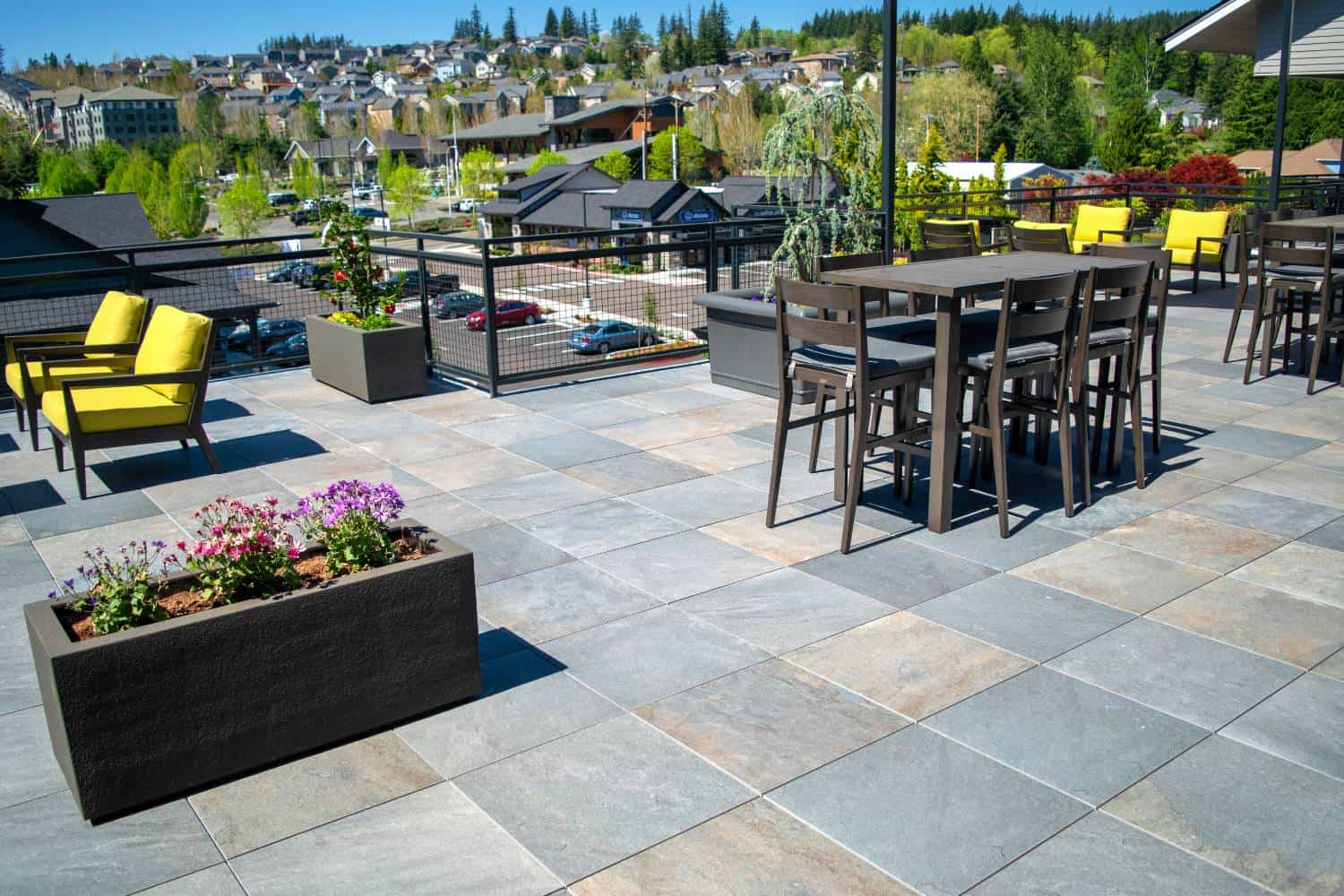 Porcelain Pavers Rooftop Deck on Pedestals HDG Building Materials
