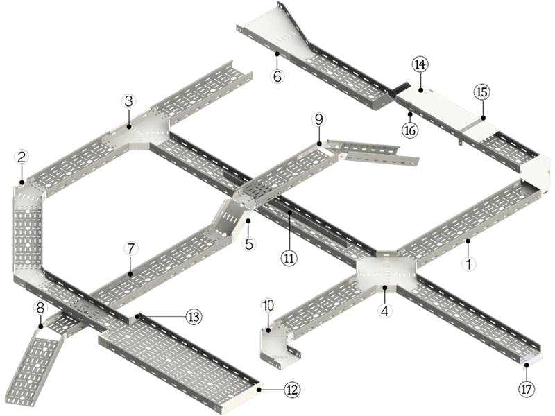 Steel Cable Tray Cable Tray Support HDmann Cable Management System
