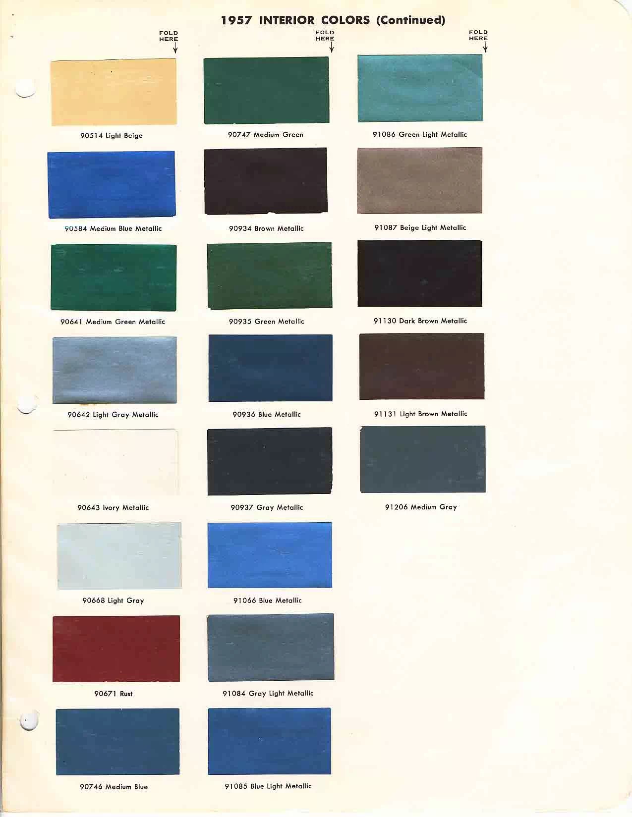 19501959 Ford Paint Codes