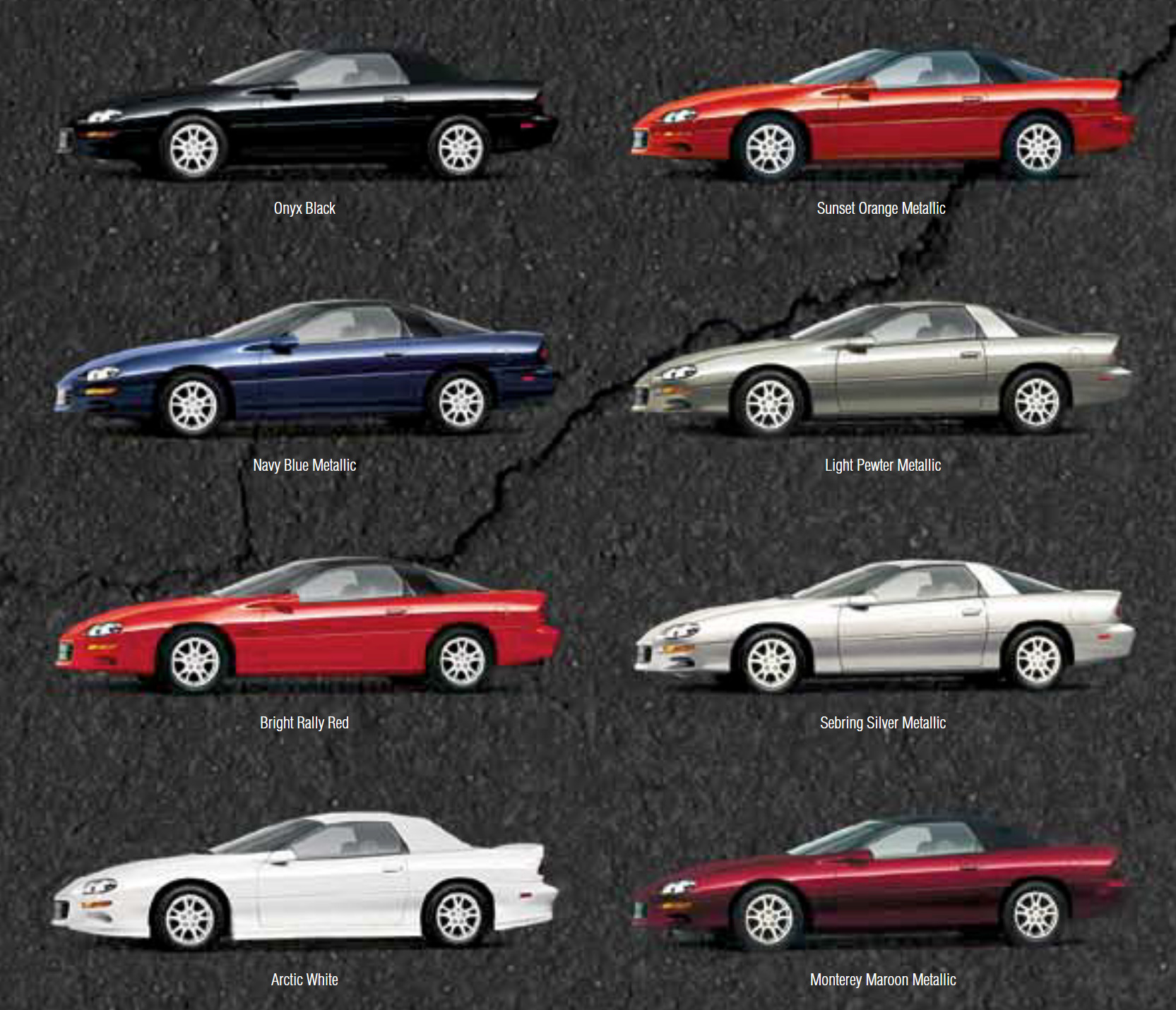 2002 Camaro Paint Codes