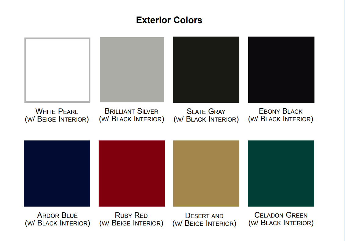19792010 Hyundai Paint Codes & Color Charts