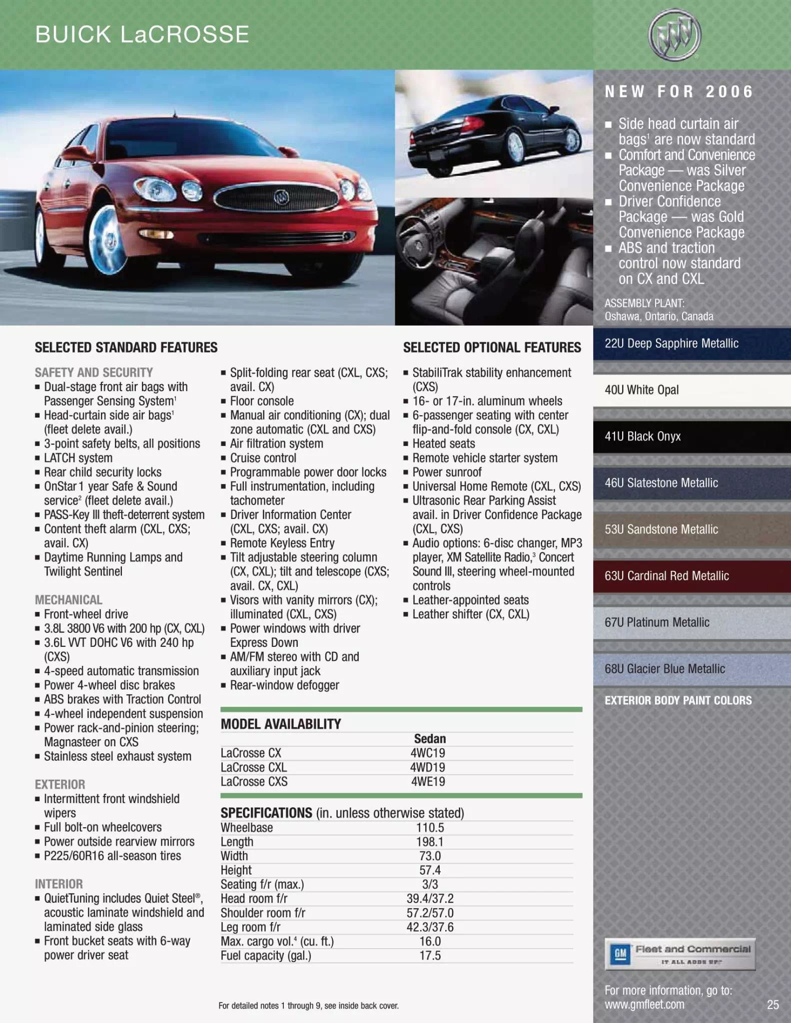 GM 2006 Paint Charts and Paint Codes