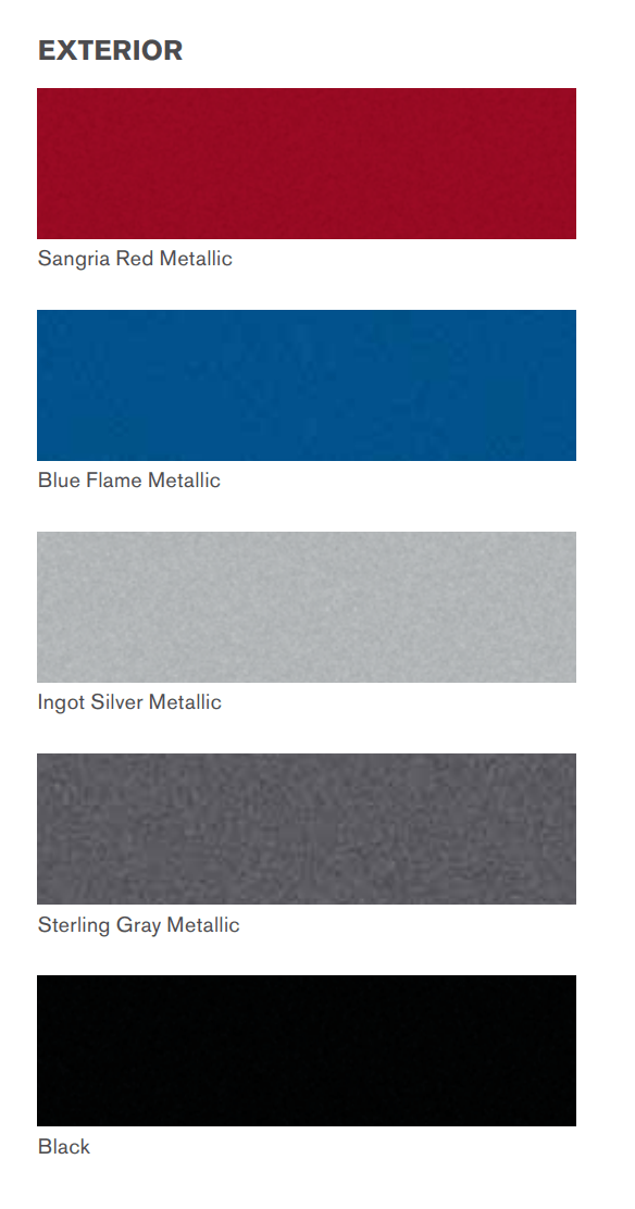 Ford Focus Paint Chart