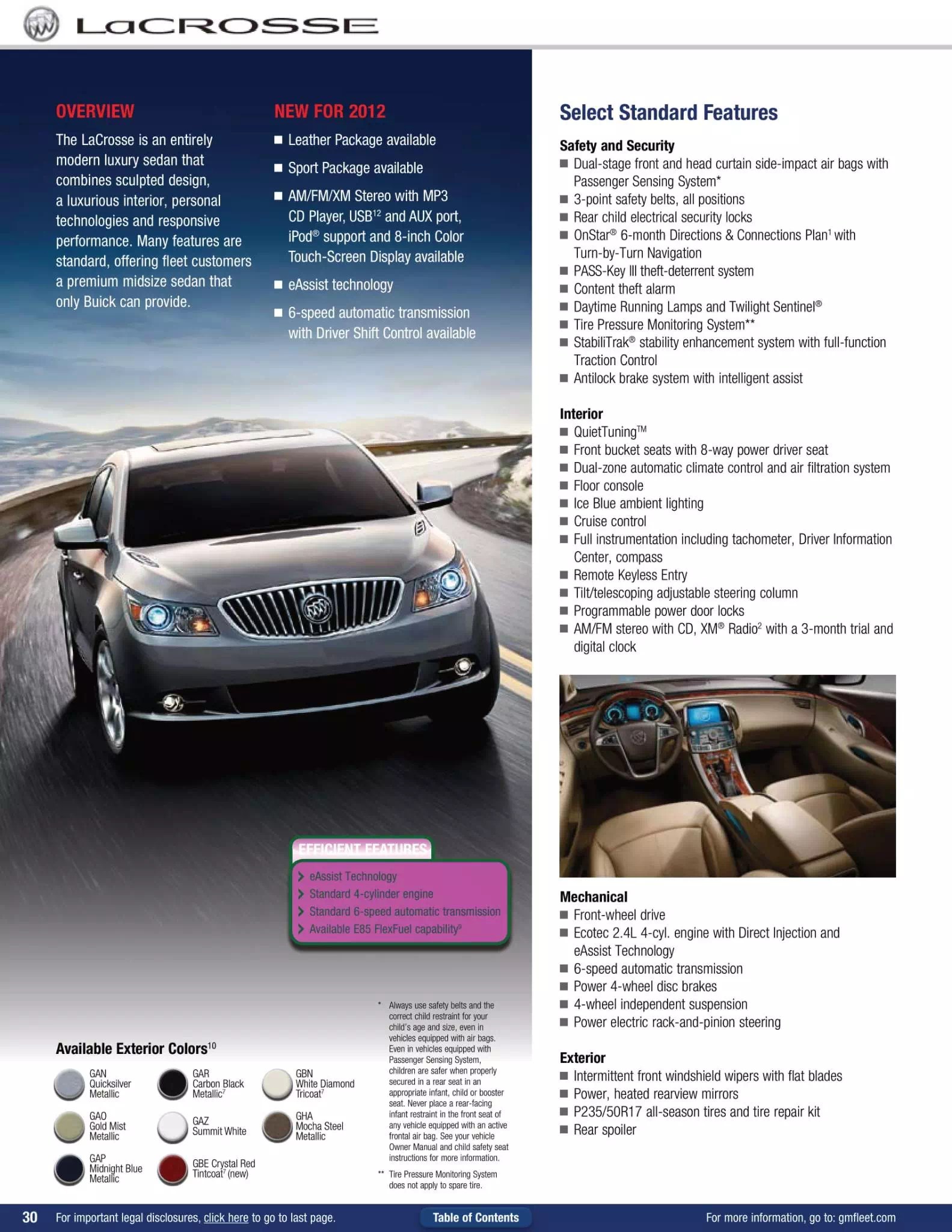 GM 2012 Paint Charts and Paint Codes