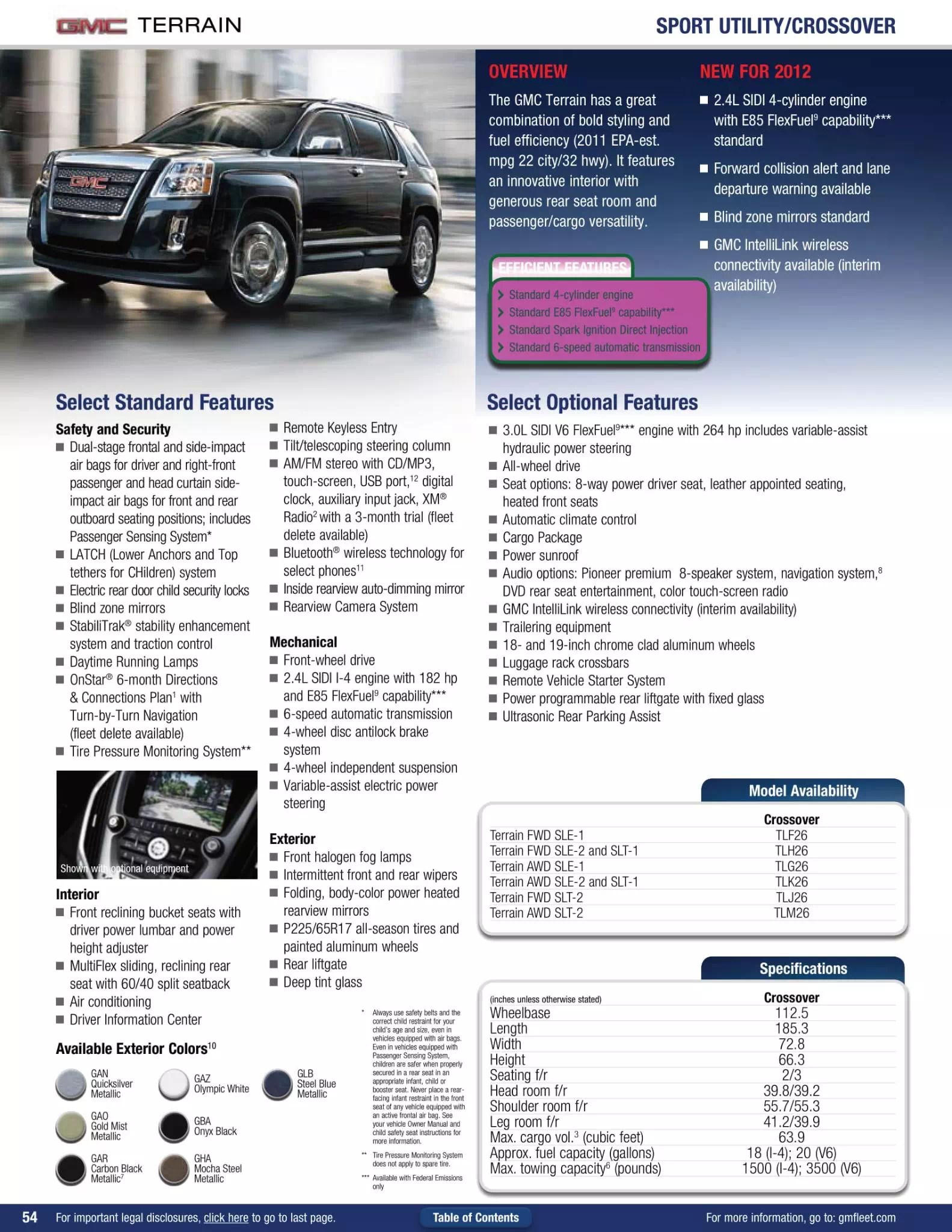 GM 2012 Paint Charts and Paint Codes