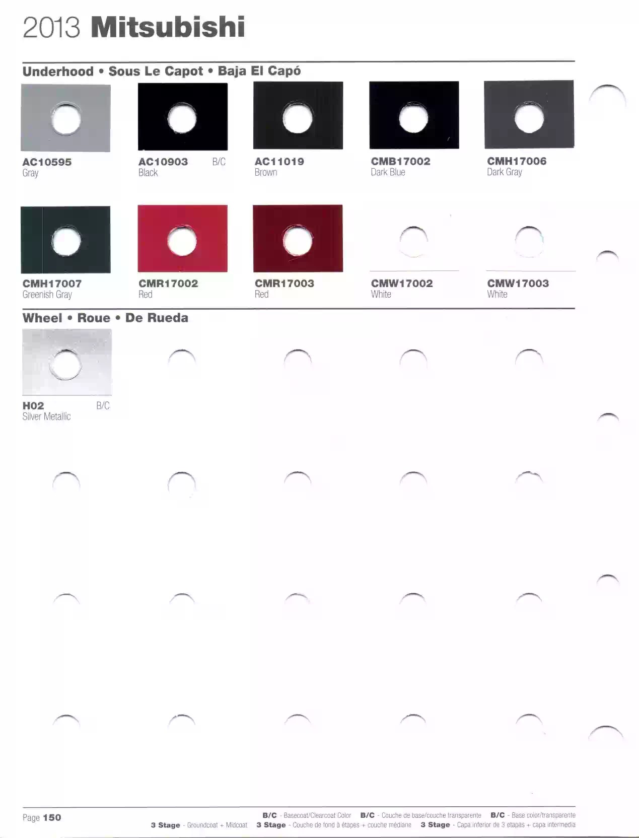 2013 Mitsubishi Paint Codes & Color Charts
