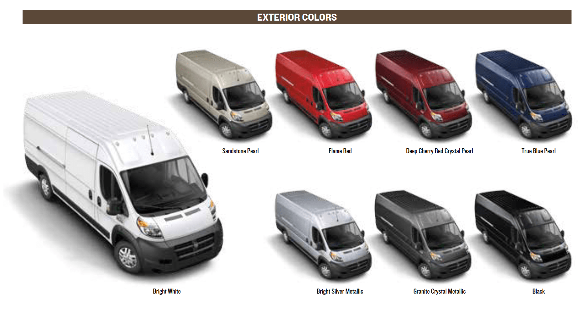 Ram Promaster Paint Codes & Color Charts