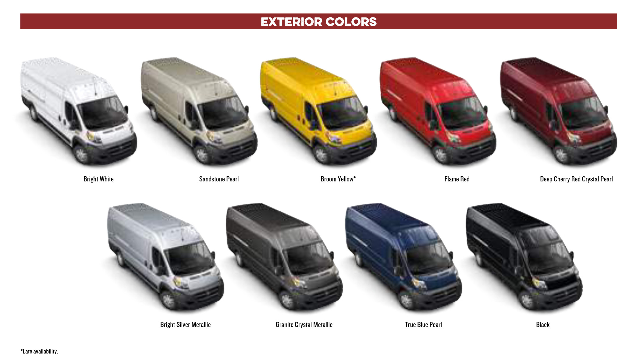 Ram Promaster Paint Codes & Color Charts