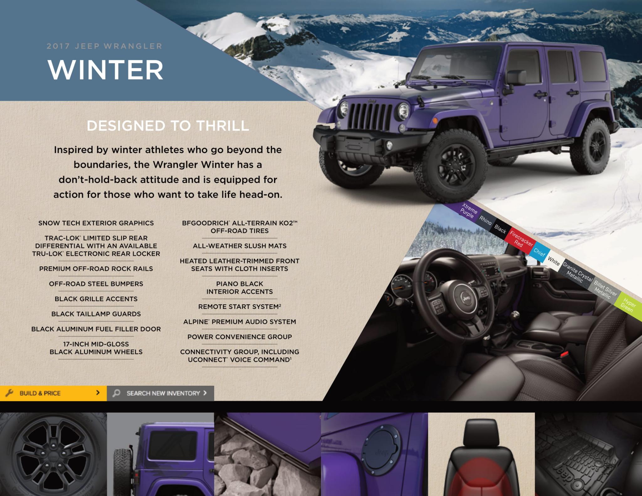 Jeep Wrangler Paint Color Charts