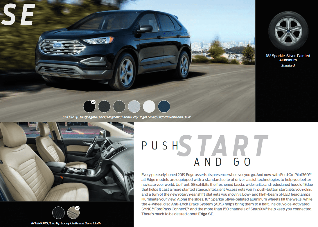 Ford Edge Paint Charts