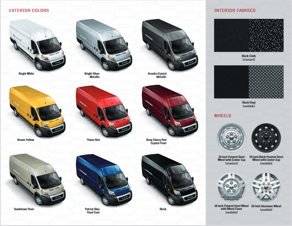 Ram Promaster Paint Codes & Color Charts