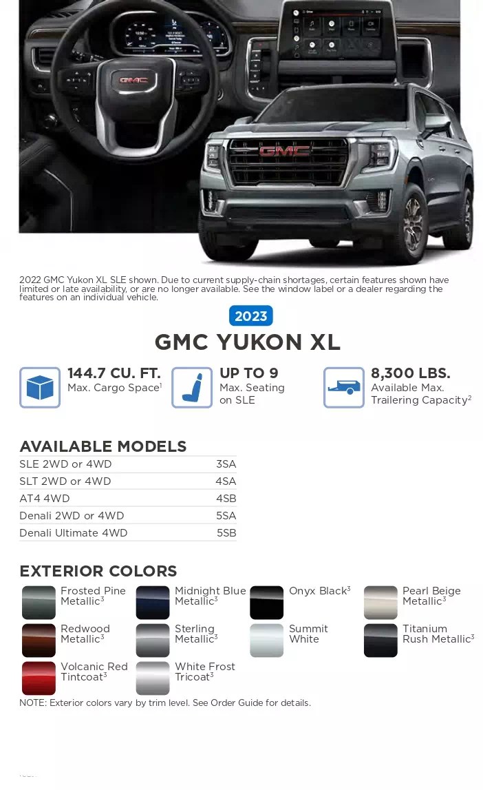 Gm 2023 Paint Charts