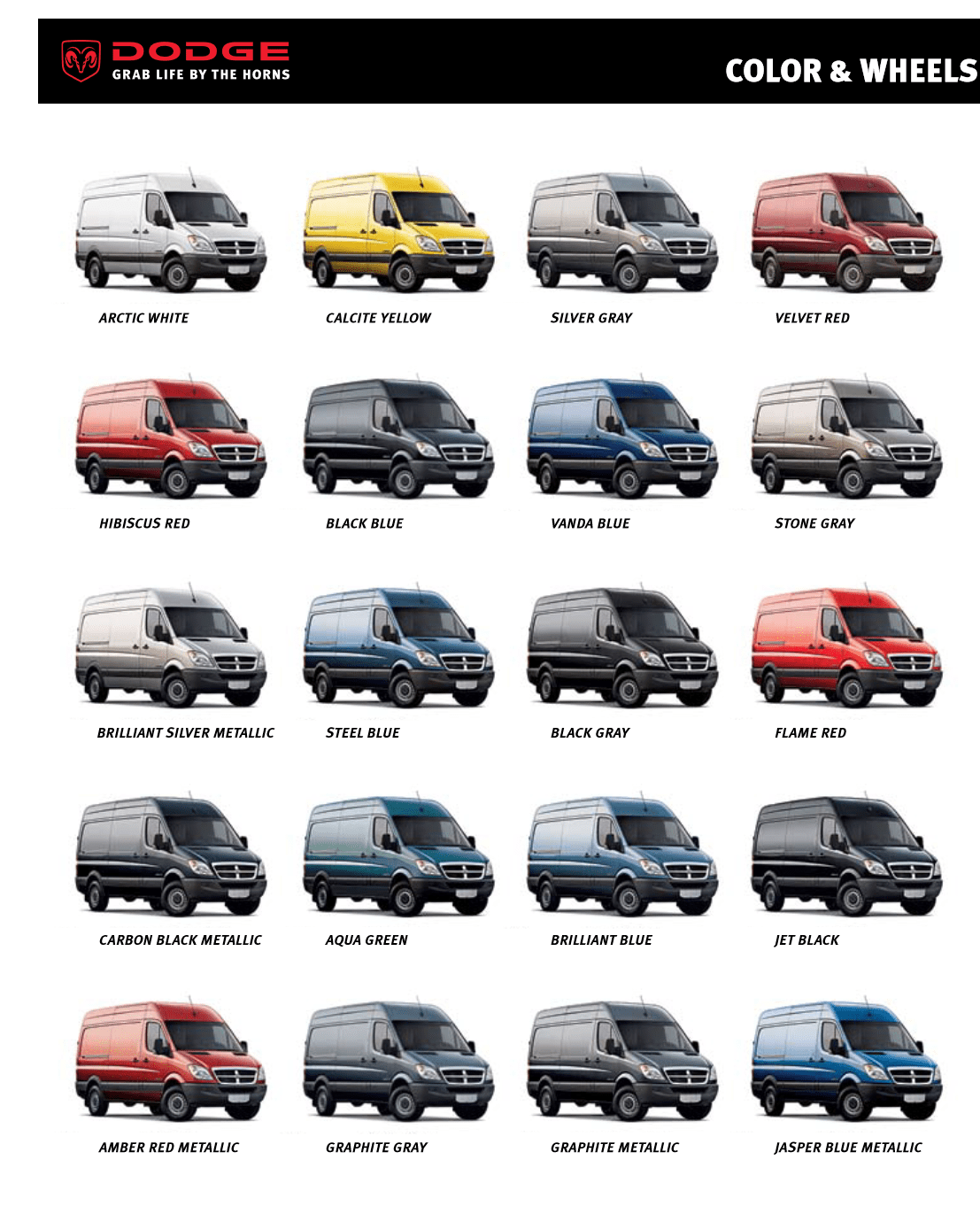 Sprinter All Brands Paint Codes & Color Charts