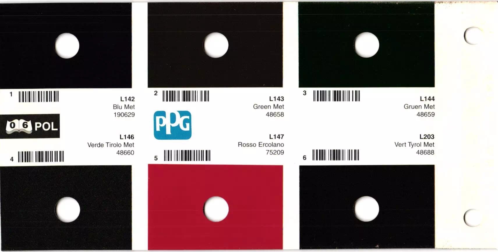 Polski Paint Codes & Color Charts