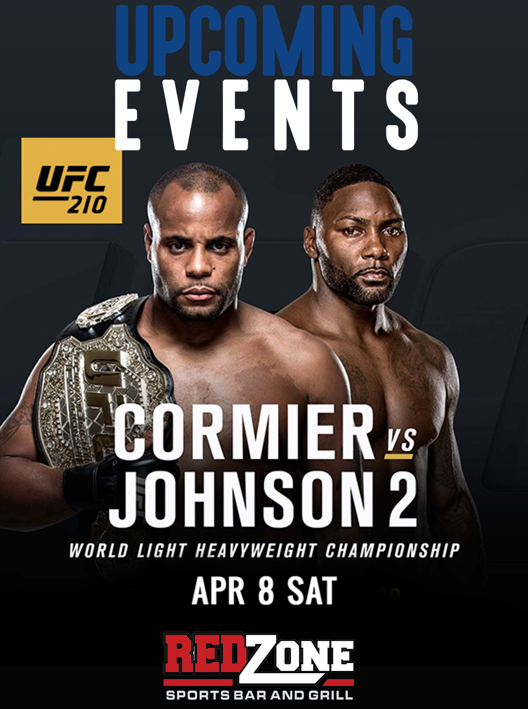 Red Zone Bar and Grill Digital Menu Screen Servicing Corona, California