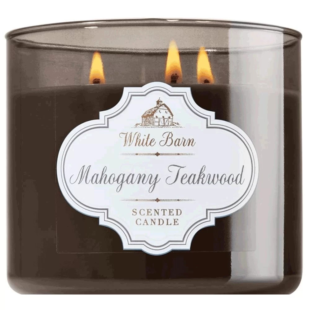 Bath and Body Works Candle 411g Mahogany Teakwood Head2Toes Beauty