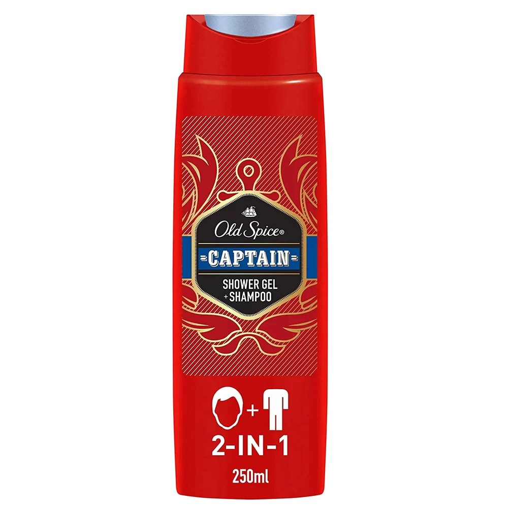 Old Spice Shower Gel and Shampoo 250ml Captain Head2Toes Beauty Store UAE