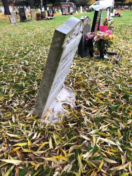 Headstone Subsidence & Insurance Head & Wheble Stonemasons