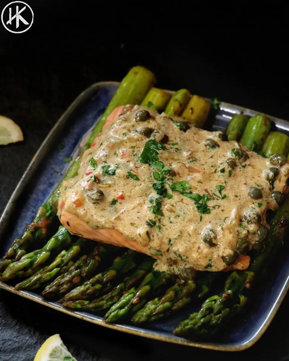 Keto Salmon in a creamy lemon sauce Headbanger's Kitchen Keto All