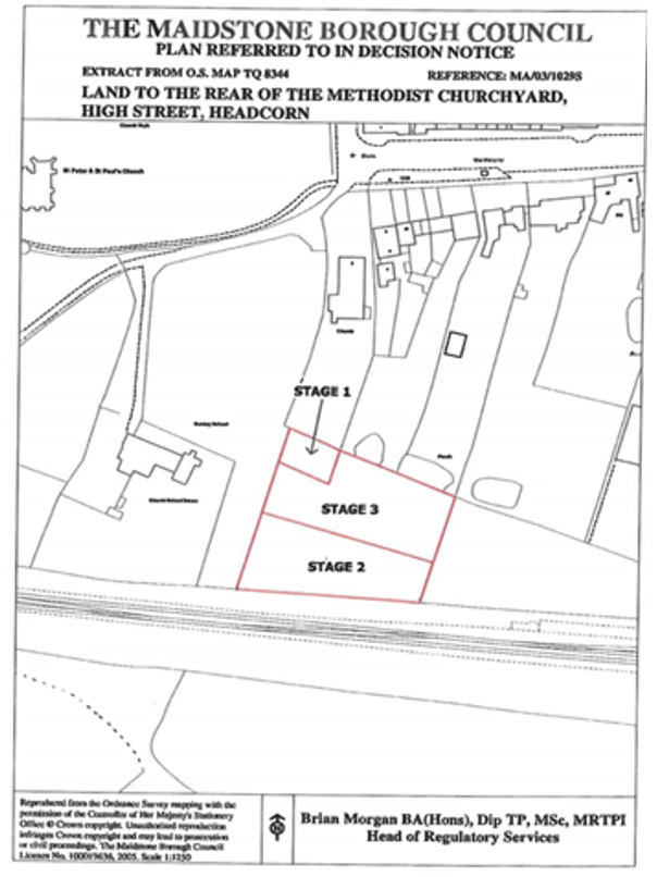 Burial Ground Extention Map. Headcorn Parish Council