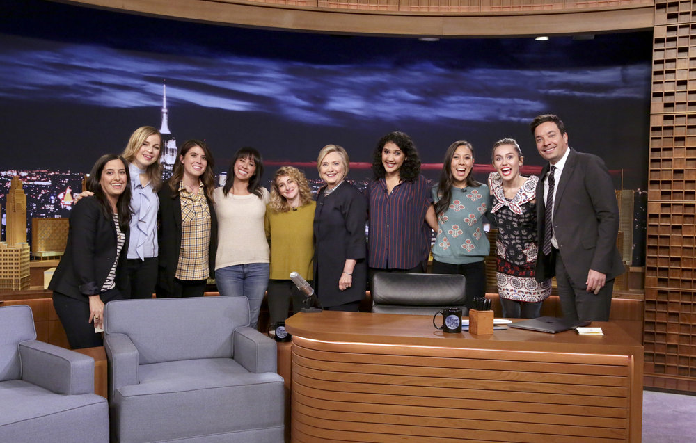Miley Cyrus, Hillary Clinton Guest On "Tonight Show Starring Jimmy