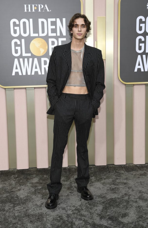 Josh Richards Arrives At 2023 Golden Globe Awards Ceremony (Special Look)