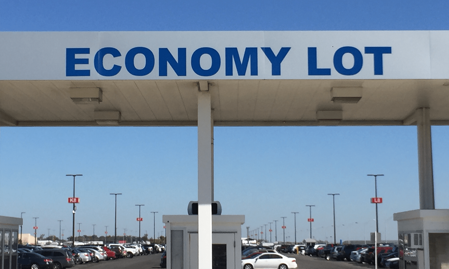 OnAirport Economy Parking Lot Fully Open After ReConstruction A