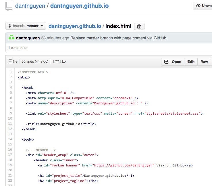 PreFab Pages with Github's Automatic Page Generator