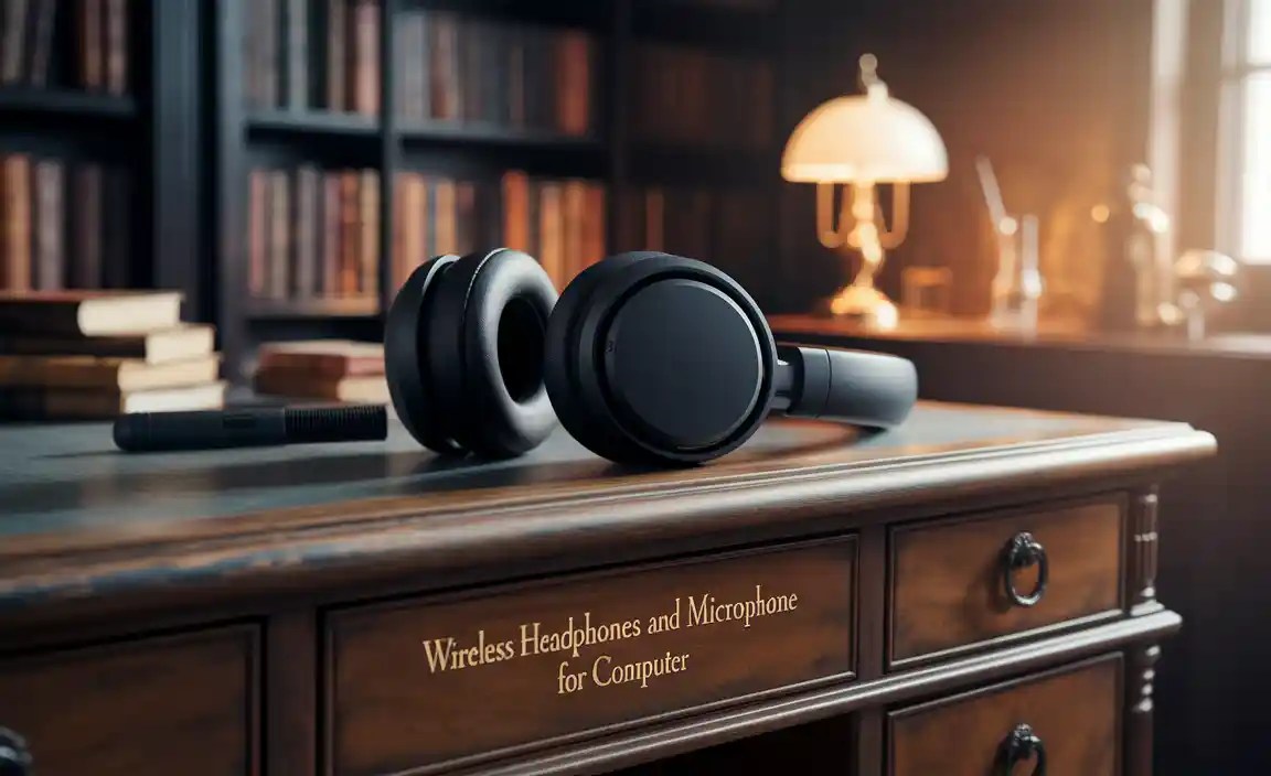 Wireless Headphones and Microphone for Computer