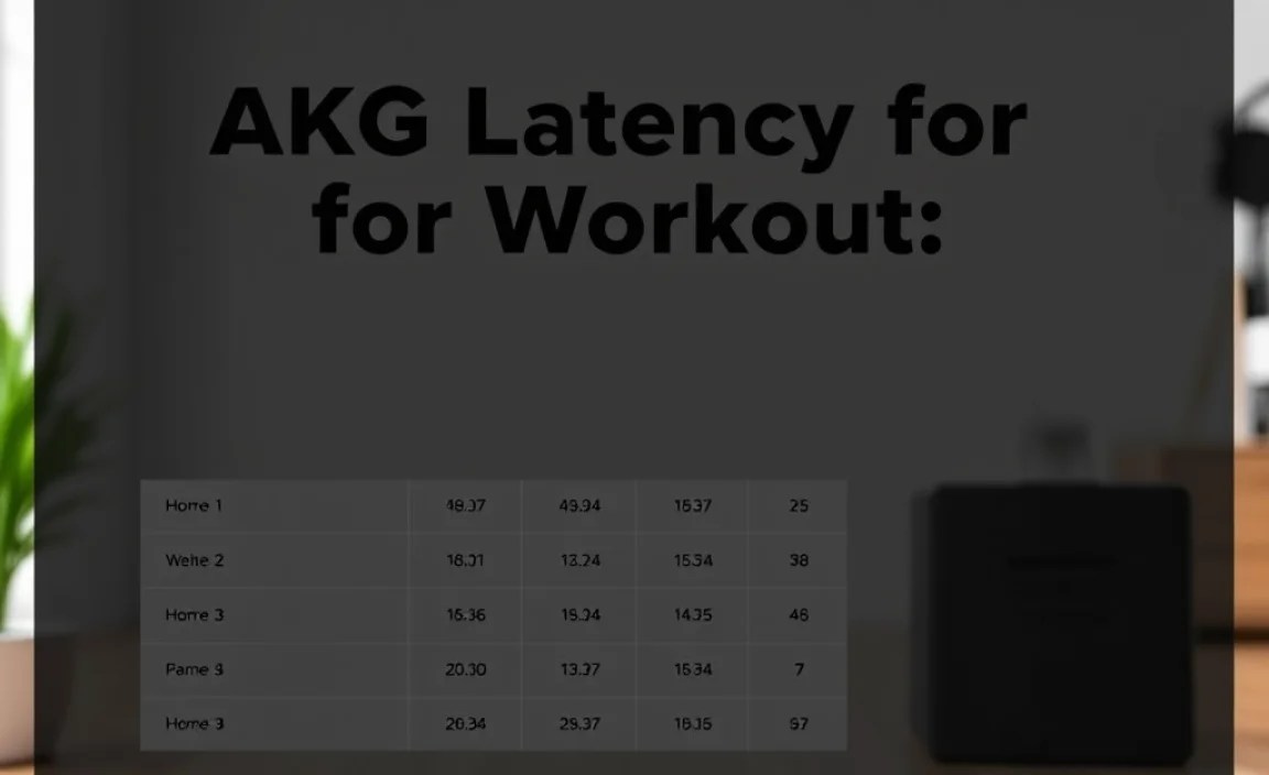 AKG Latency for Workout: A Comparison Table