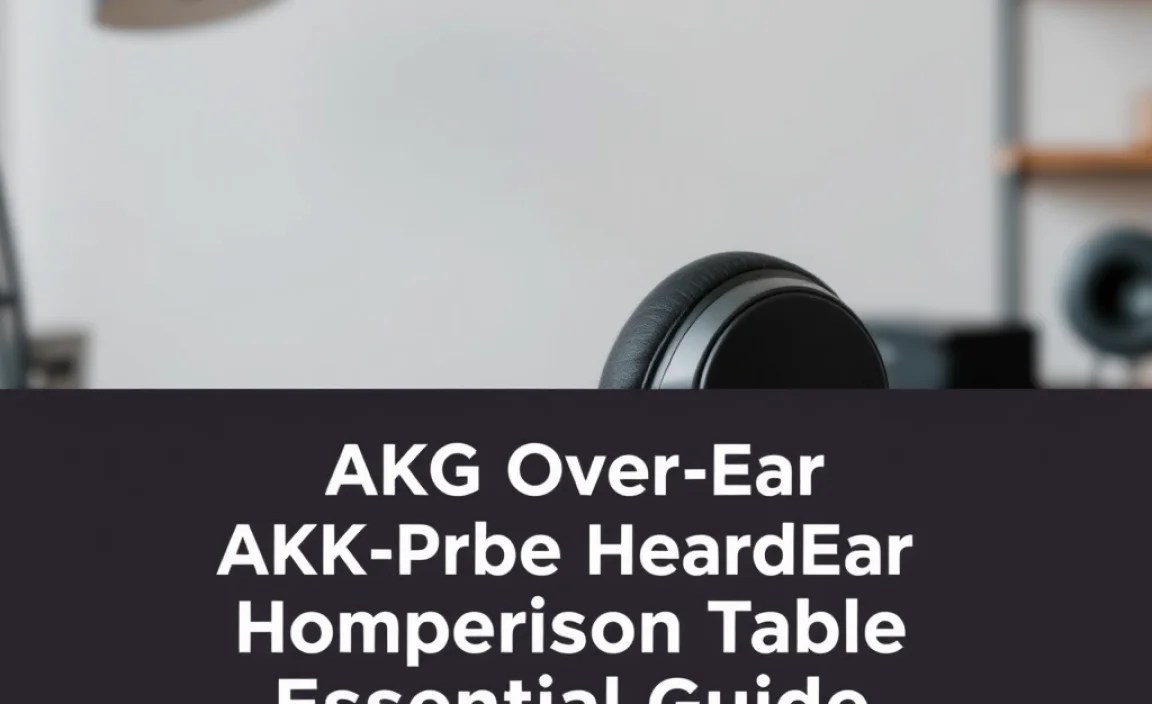 AKG Over-Ear Headphone Comparison Table (Examples)