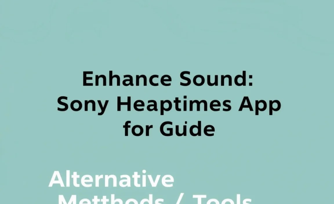 Alternative Methods / Tools