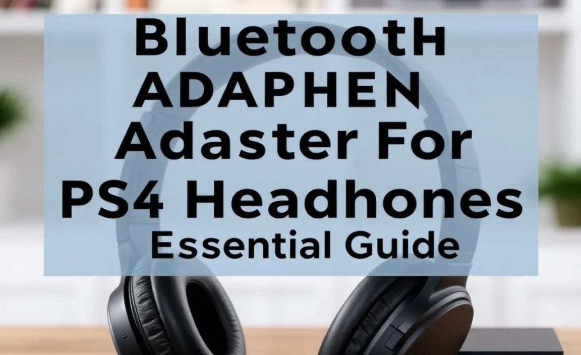 Bluetooth Adapter For PS4 Headphones: Essential Guide