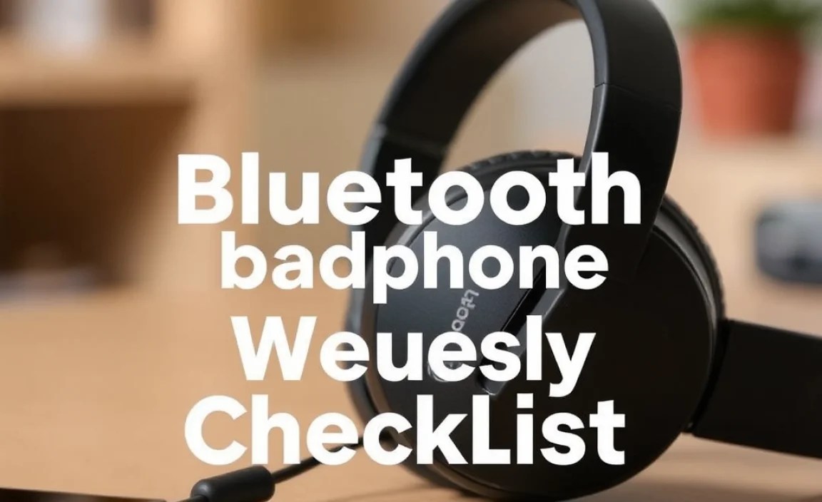 Bluetooth Headphone Issues Weekly Checklist: Essential Fixes