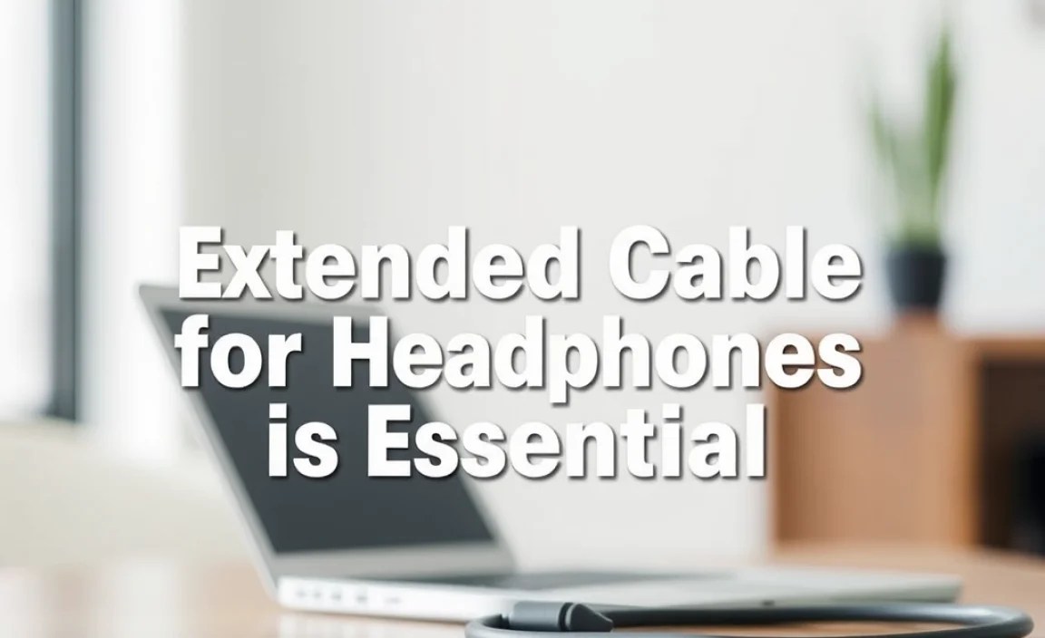 Extended Cable for Headphones Is Essential