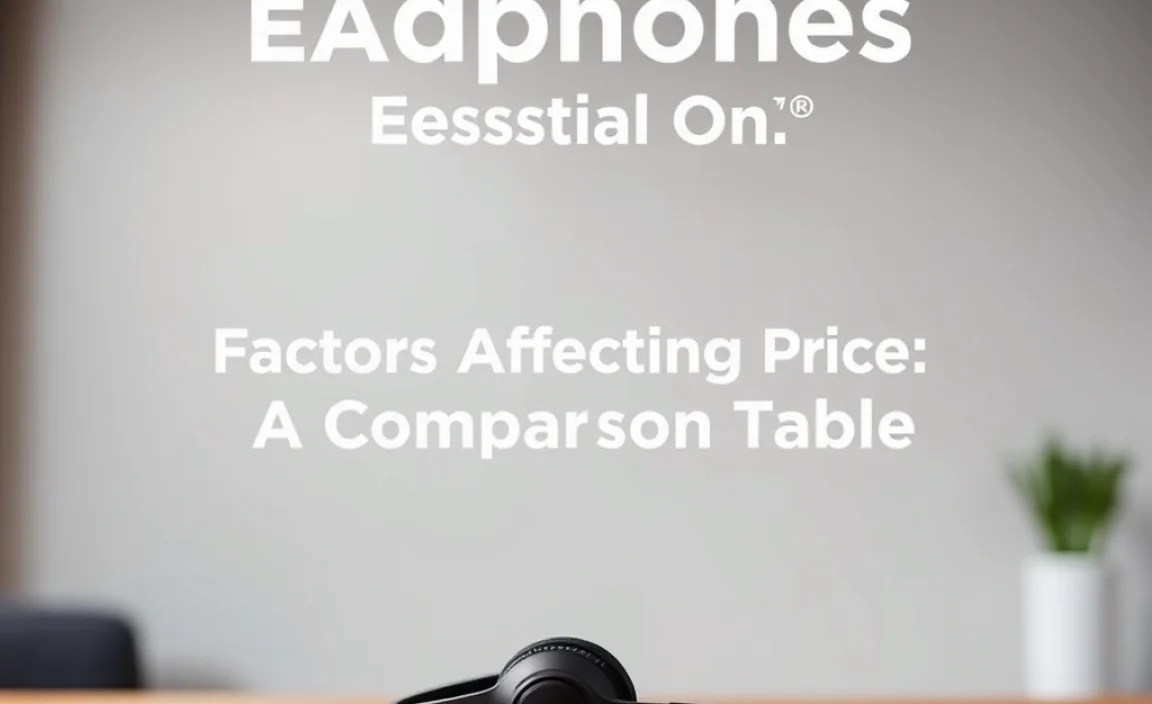 Factors Affecting Price: A Comparison Table