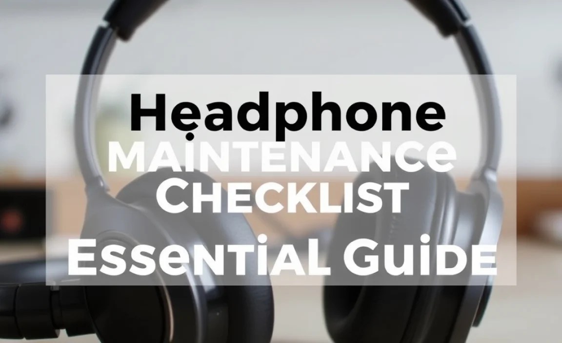 Headphone Maintenance Checklist Without Tools: Essential Guide