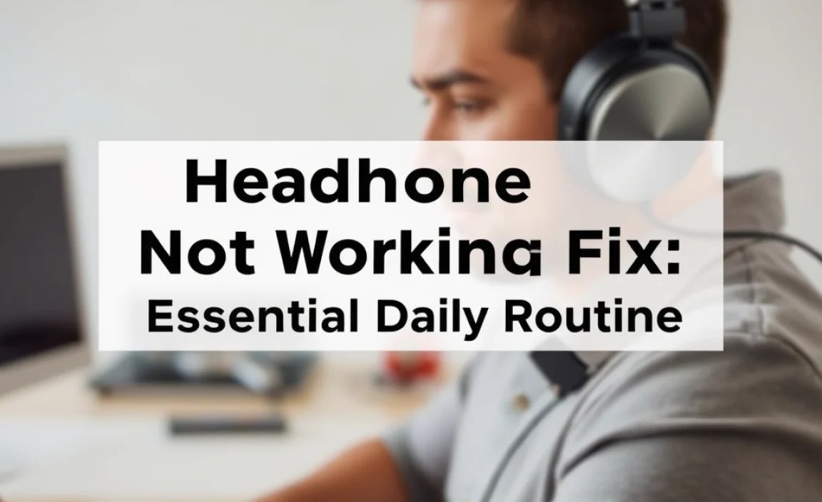 Headphone Not Working Fix: Essential Daily Routine