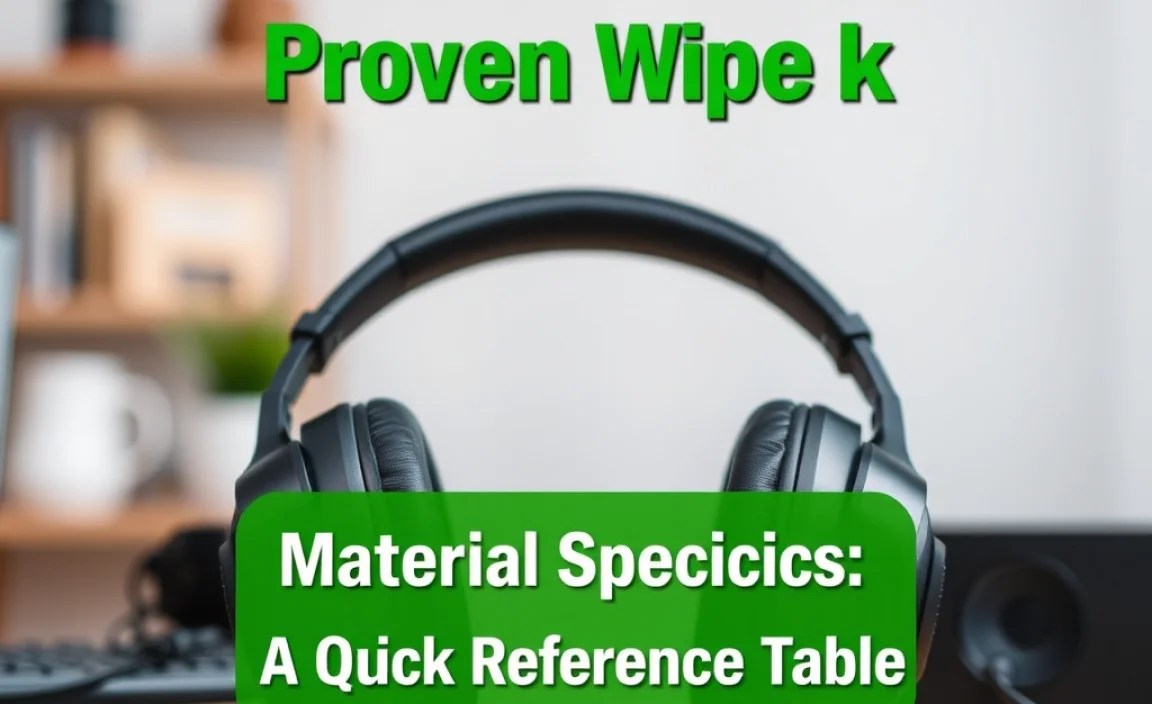 Material Specifics: A Quick Reference Table
